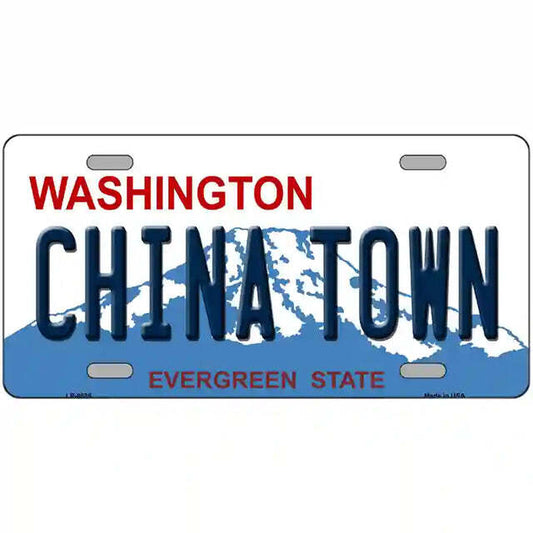 China Town Washington Metal Sign