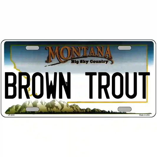 Brown Trout Montana Metal Sign
