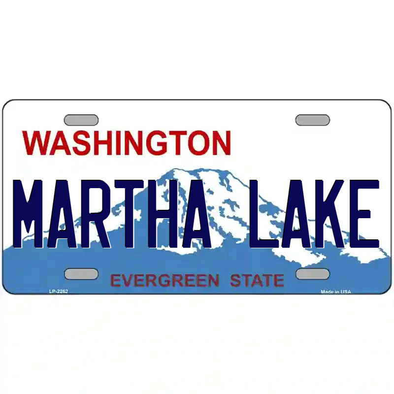Martha Lake Washington Metal Sign