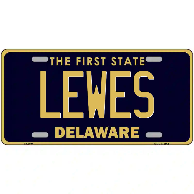 Lewes Delaware Metal Sign