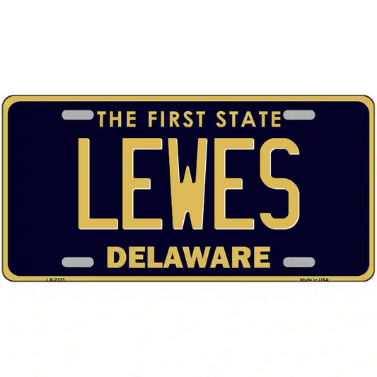 Lewes Delaware Metal Sign