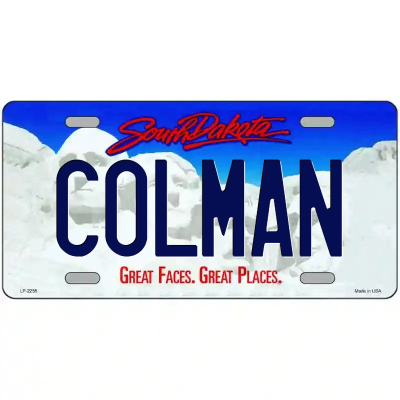 Colman South Dakota Metal Sign