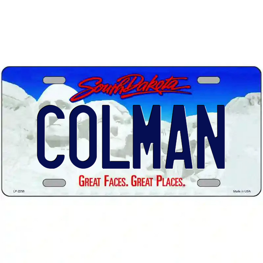 Colman South Dakota Metal Sign