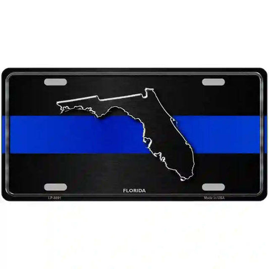 Florida Thin Blue Line Metal Sign