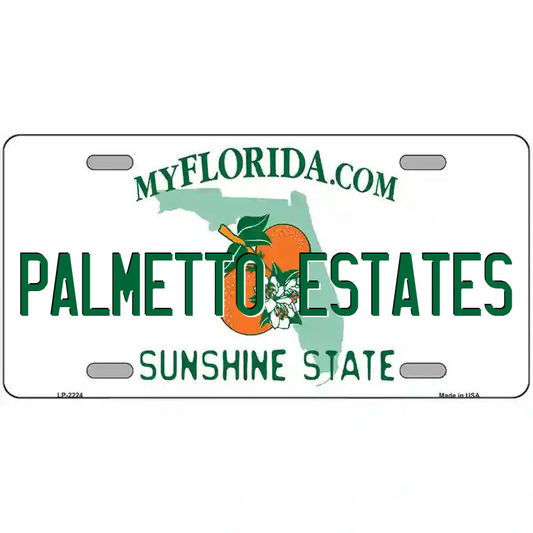 Palmetto Estates Florida Metal Sign