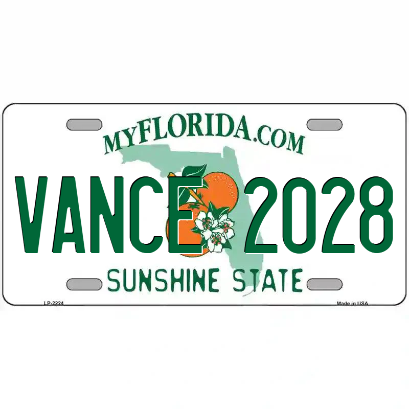 Vance 2028 Florida Metal Sign