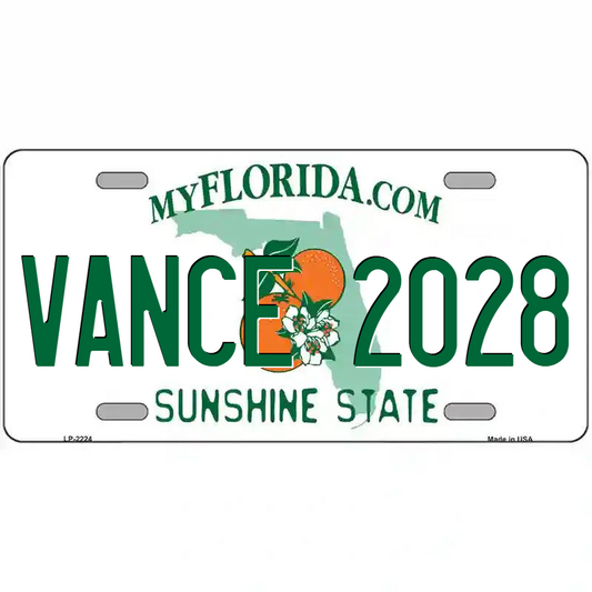 Vance 2028 Florida Metal Sign