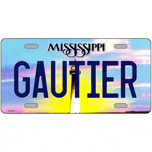 Gautier Mississippi Metal Sign