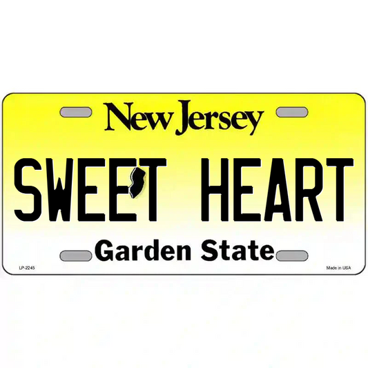 Sweet Heart New Jersey Metal Sign