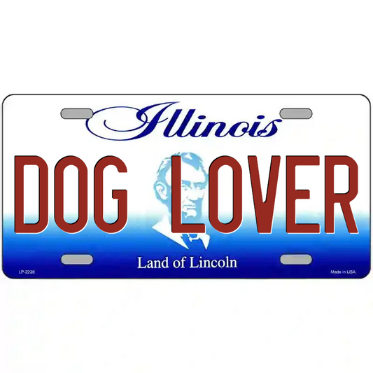Dog Lover Illinois Metal Sign