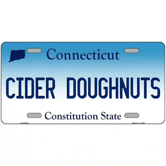 Cider Doughnuts Connecticut Metal Sign