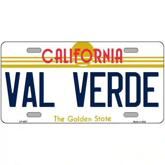 Val Verde California Metal Sign