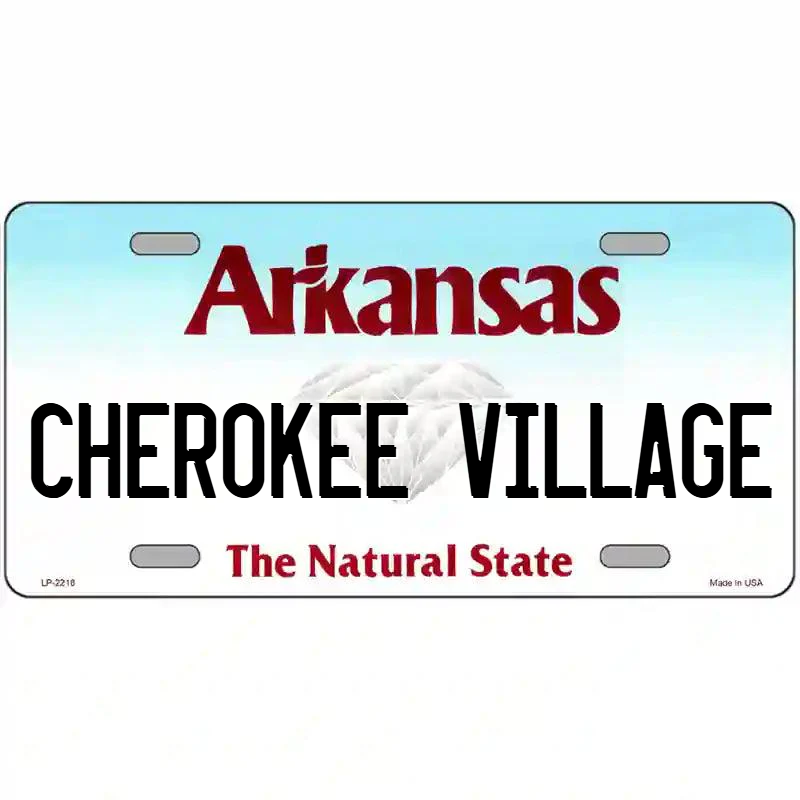 Cherokee Village Arkansas Metal Sign