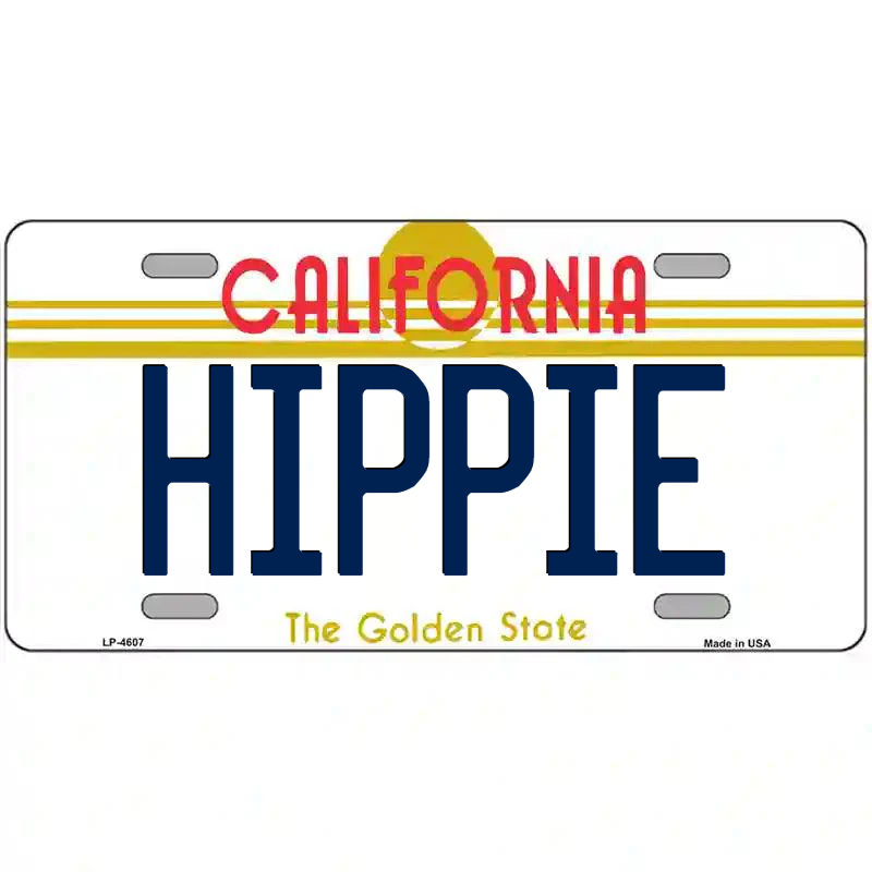 Hippie California Metal Sign
