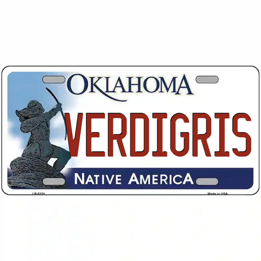 Verdigirs Oklahoma Metal Sign