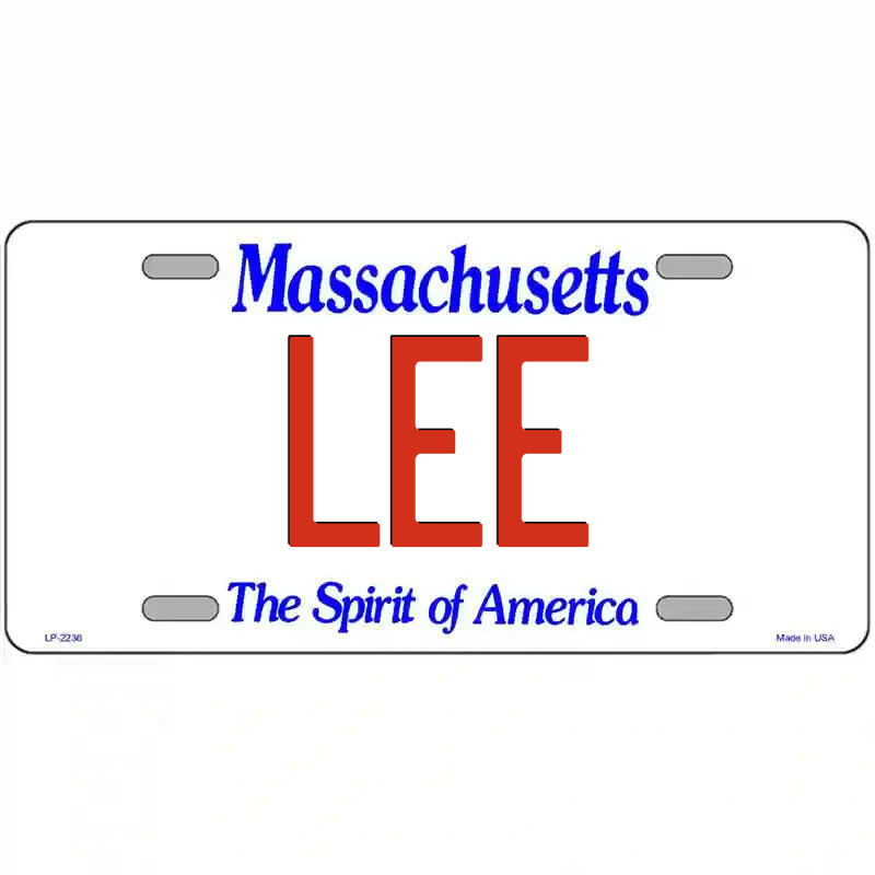 Lee Massachusetts Metal Sign