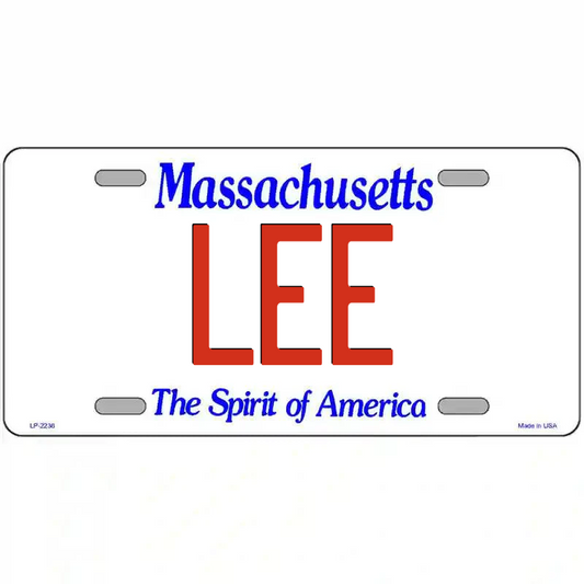 Lee Massachusetts Metal Sign