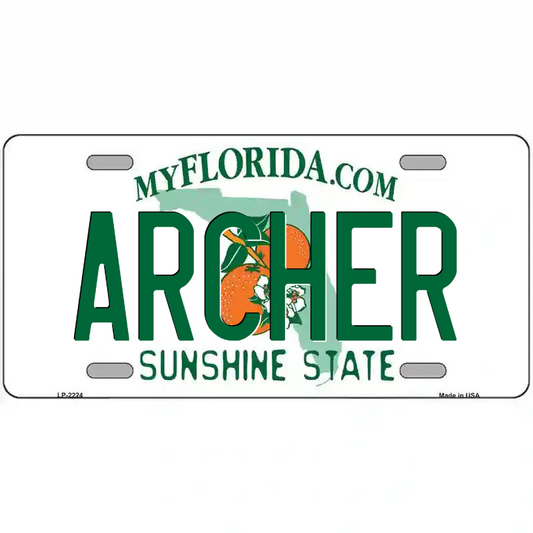 Archer Florida Metal Sign