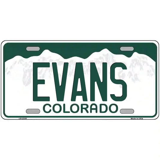 Evans Colorado Metal Sign