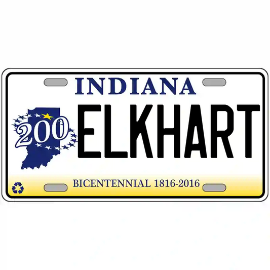 Elkhart Indiana Bicentennial Metal Sign