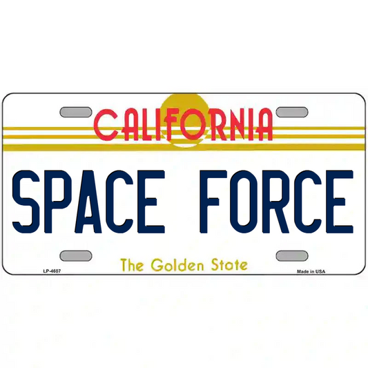 Space Force California Metal Sign