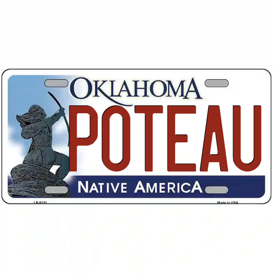 Poteau Oklahoma Metal Sign