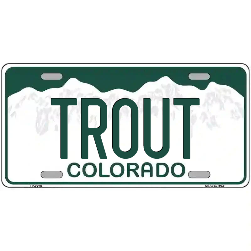 Trout Colorado Metal Sign