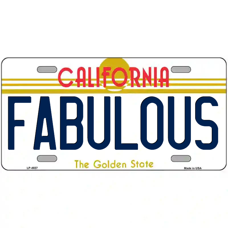 Fabulous California Metal Sign