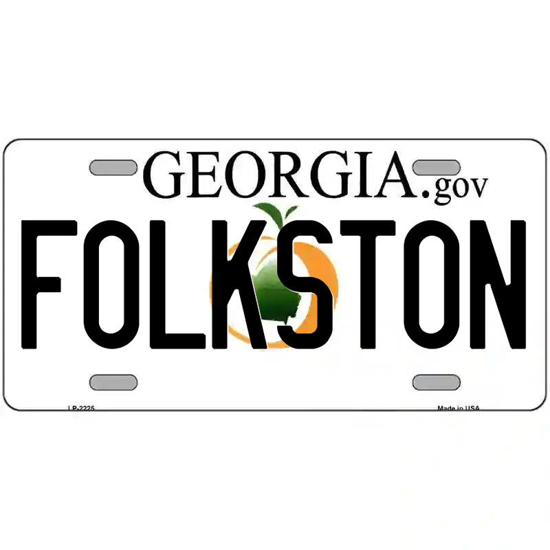 Folkston Georgia Metal Sign