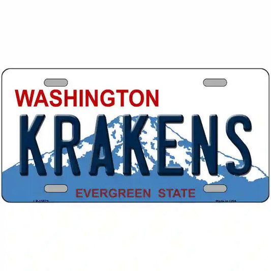 Krakens Washington Metal Sign