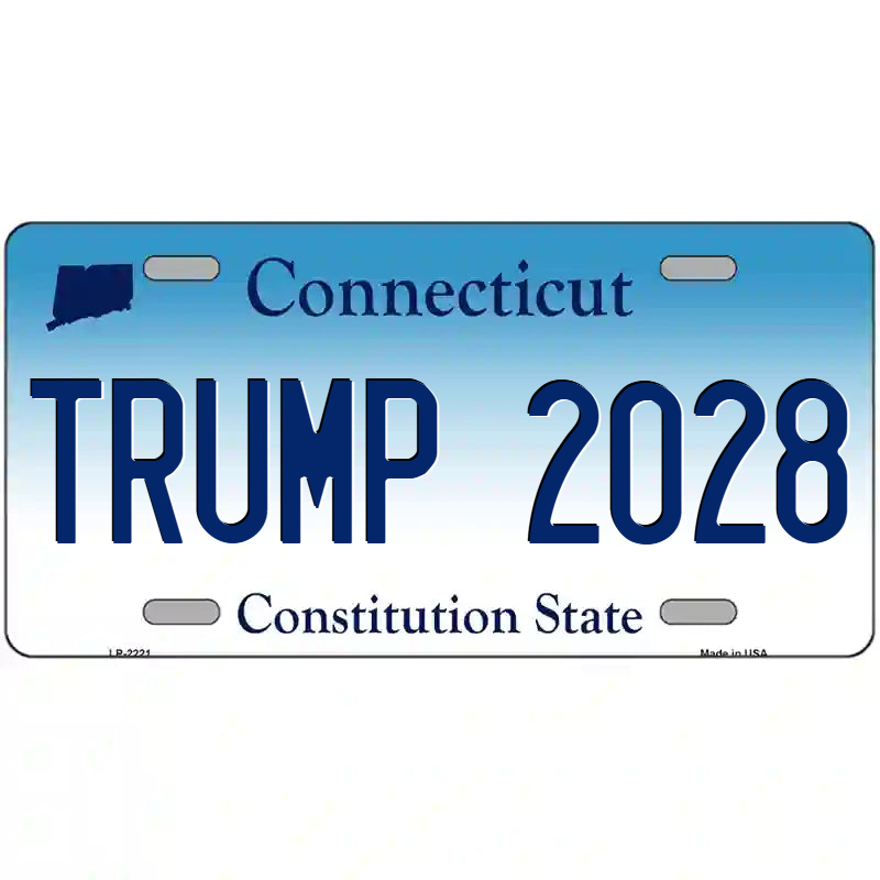 Trump 2028 Connecticut Metal Sign