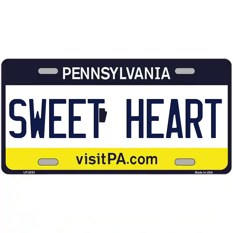 Sweet Heart Pennsylvania Metal Sign