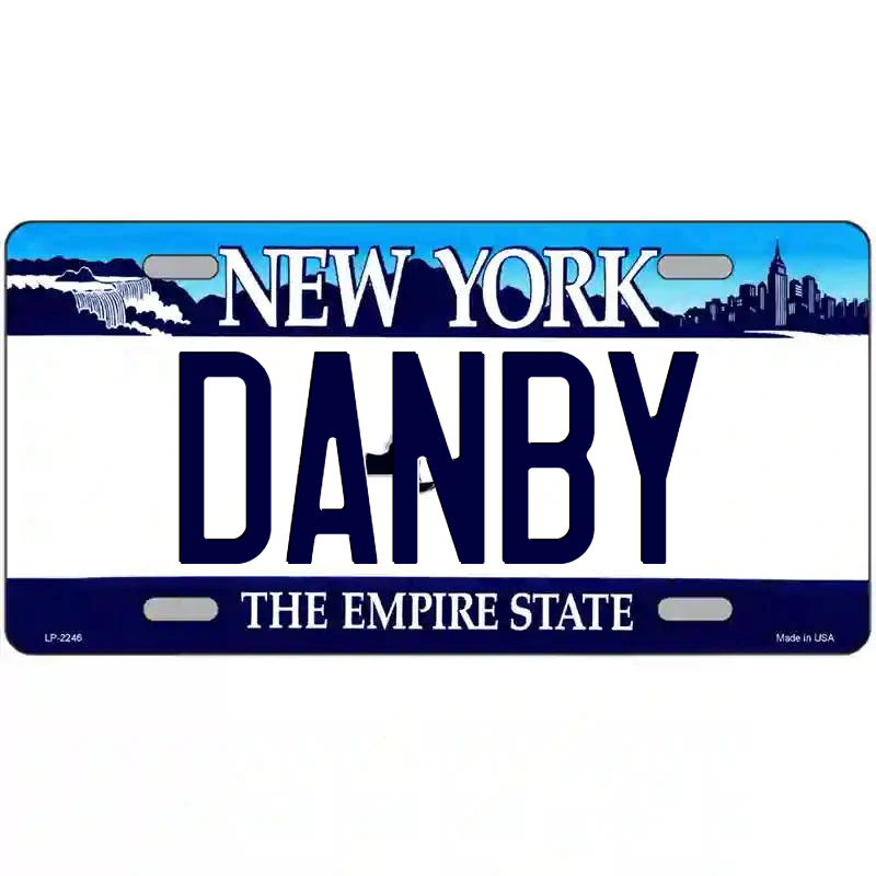 Danby New York Blue Metal Sign