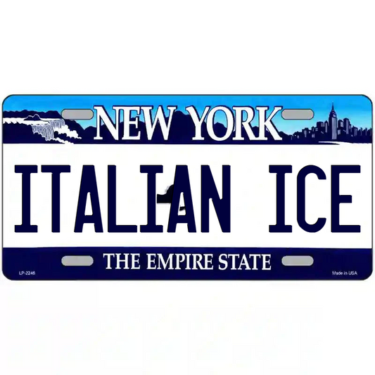 Italian Ice New York Blue Metal Sign