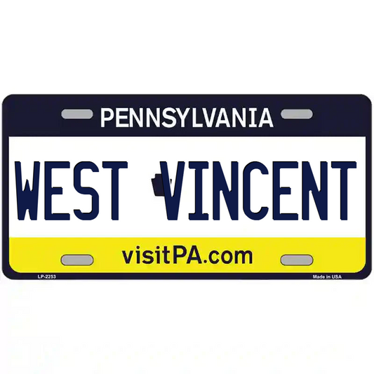 West Vincent Pennsylvania Metal Sign