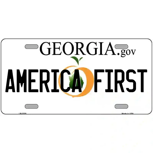 America First Georgia Metal Sign