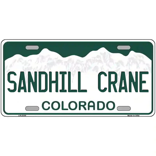Sandhill Crane Colorado Metal Sign