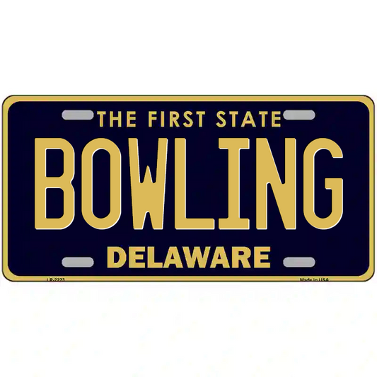 Bowling Delaware Metal Sign