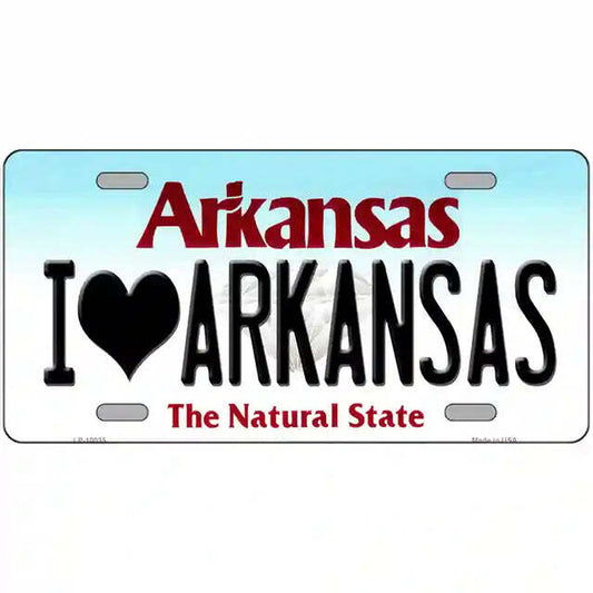 I Love Arkansas Arkansas Metal Sign