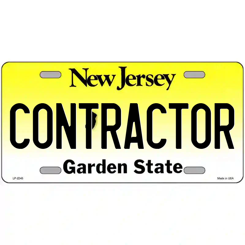 Contractor New Jersey Metal Sign