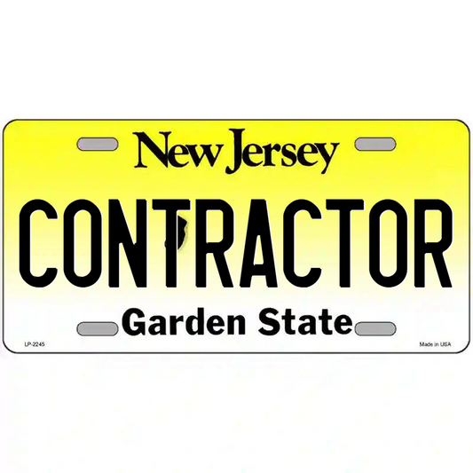Contractor New Jersey Metal Sign