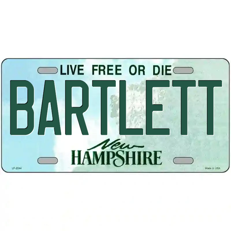 Bartlett New Hampshire Metal Sign