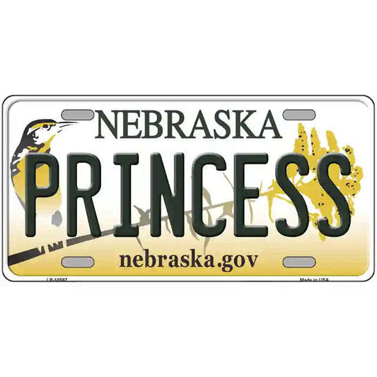 Princess Nebraska Metal Sign