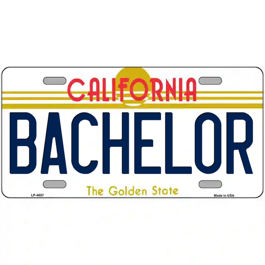 Bachelor California Metal Sign