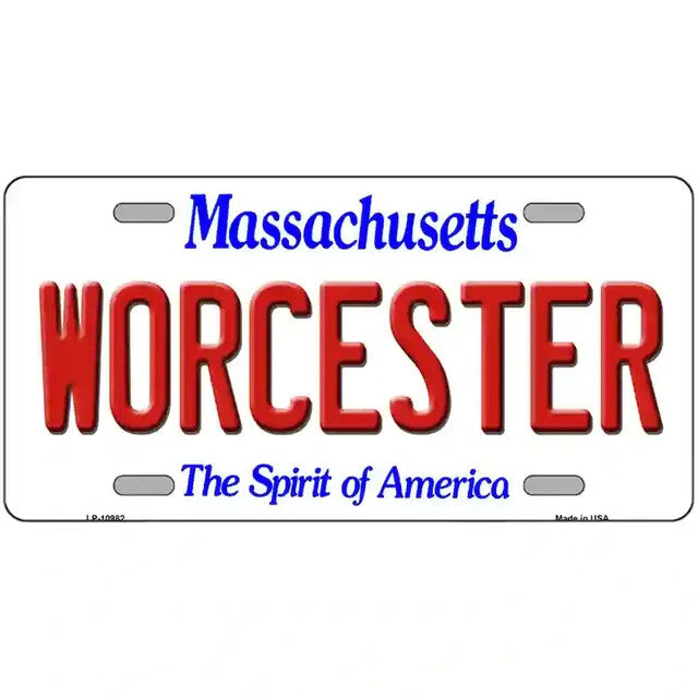 Worcester Massachusetts Metal Sign