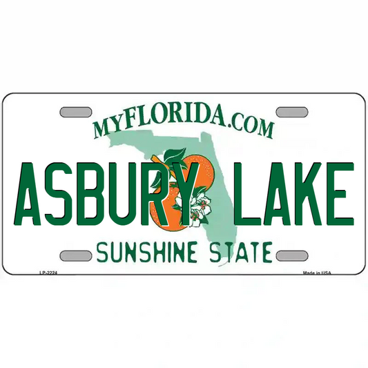 Asbury Lake Florida Metal Sign