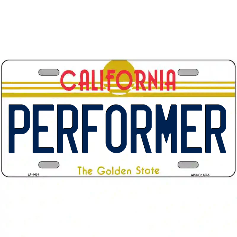 Performer California Metal Sign