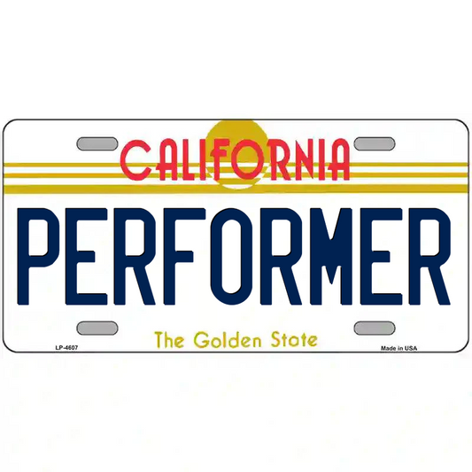 Performer California Metal Sign