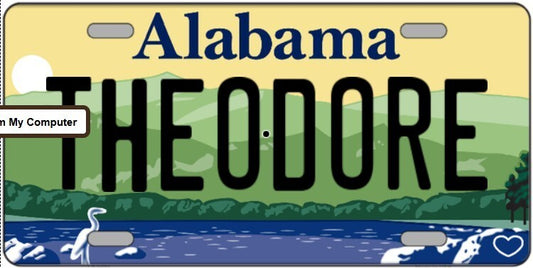 Theodore Alabama Metal Sign