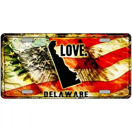 Delaware Love Metal Novelty sign